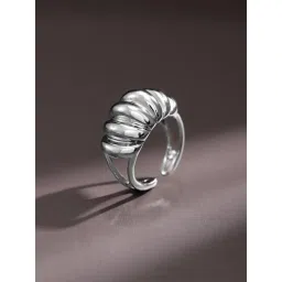 Rubans Rhodium Plated Silver Ring for Women-picture-41