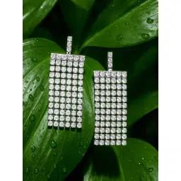 Rubans Rhodium Plated White Earrings for Women-picture-22