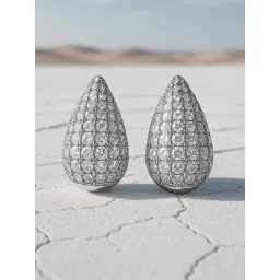 Rubans Rhodium Plated White Earrings for Women-picture-21