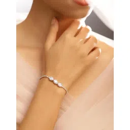 Rubans Rose Gold Cubic Zirconia Studded Classic Bracelet-picture-44