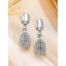 Rubans Silver-Plated Beaded Drop Earrings with Contemporary Design-picture-18