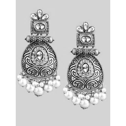 Rubans Silver-Plated Contemporary Drop Earrings-picture-10