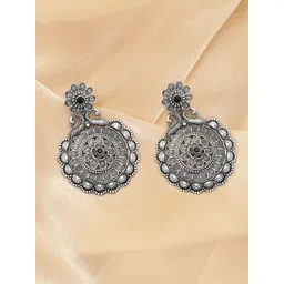 Rubans Silver-Plated Contemporary Drop Earrings image 3