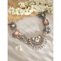 Rubans Silver Plated Multi Necklace for Women-picture-12