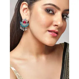 Rubans Silver Plated Multicolor Earrings for Women-picture-37