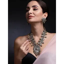 Rubans Silver Plated White Set for Women-picture-40