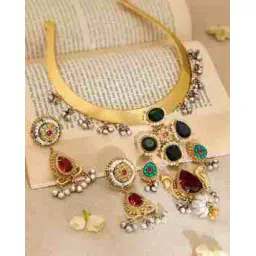 rubans Women Ethnic Brass Jewellery Set-picture-28