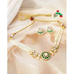 rubans Women Fusion Necklace And Earrings Set-picture-53