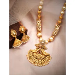 Rubans Women Gold-Plated Handcrafted Jewellery Set image 3