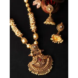 Rubans Women Gold-Plated Handcrafted Jewellery Set image 2