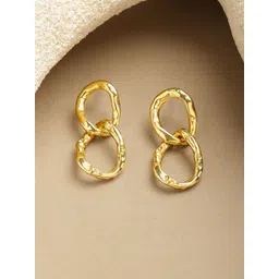 Rubans Voguish 18K Gold-Plated Geometric Drop Earrings-picture-16