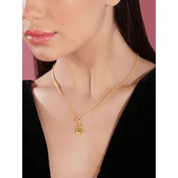 Rubans Voguish Brass Gold-Plated Interchangable Multiple Charms Necklace-picture-41