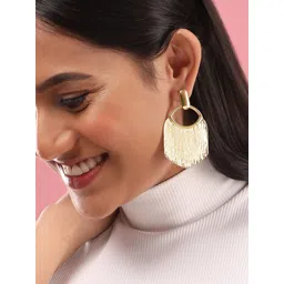 Rubans Voguish Gold-Plated Contemporary Drop Earrings-picture-22