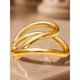 Rubans Voguish Stainless Steel 18K Gold-Plated Contemporary Tarnish-Free Ear Cuff-picture-15