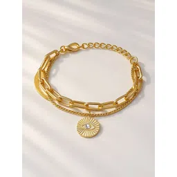 Rubans Voguish Women Gold-Plated Charm Bracelet-picture-18