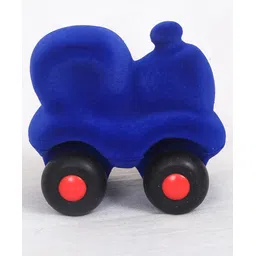 RUBBABU Natural Rubber Choo Choo TrainPull Along Toy- Blue image 3