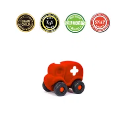 RUBBABU Natural Rubber Hopkinns The Ambulance Pull Along Toy- Red-picture-22