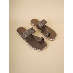 Rubeezz Women Embellished Party One Toe Flats-picture-12