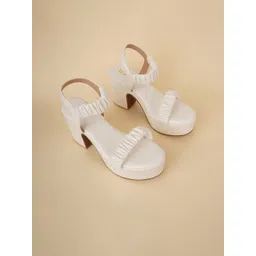 Rubeezz Women Open Toe Block Sandals-image-8