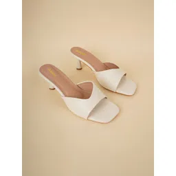 Rubeezz Women Square Toe Kitten Heels Sandals-image-30