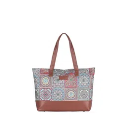 Rubik Floral Printed Shopper Tote Bag with Bow Detail-picture-22