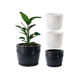 RUBOXA 4Pcs White & Black UV ProtectedPlanters-image-18