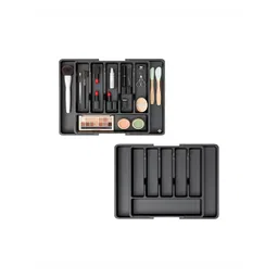 RUBOXA Black 2 Pieces Wardrobe Makeup Organisers-picture-14