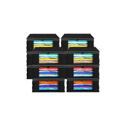 RUBOXA Black & White 12 Pieces Hathkadi Piping Foldable Multi-Utility Organisers-picture-12