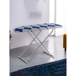 RUBOXA Blue & Grey Height Adjustable Ironing Board With Press Holder-picture-20