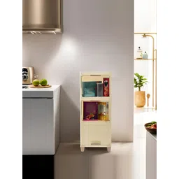 RUBOXA Cream-Coloured & Beige 3 Units Multipurpose Folding Cabinet Storage Organisers-picture-30