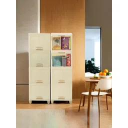RUBOXA Cream-Coloured & Beige 8 Units Multipurpose Folding Cabinet Storage Organisers-picture-31