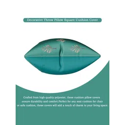 RUBOXA Green Set of 5 Floral Square Cushion Covers image 2