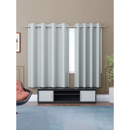 RUBOXA Grey Set of 2 Window Curtain-picture-12