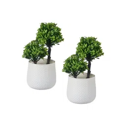 RUBOXA White 2 Pieces Artificial Plant With Pot-picture-39
