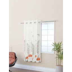 RUBOXA White & Orange Geometric Window Curtain-picture-28