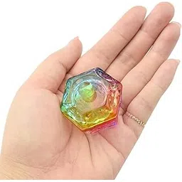 Rubyface Acrylic Glass Dappen Dish Rainbow Colored, Dappen Dish Crystal, for Monomer Acrylic Nail Liquid, Clear Glass Cup for Acrylic Powder, Gel Polish, Acrylic Nail Brush Cleaner (PACK OF 2)-picture-33