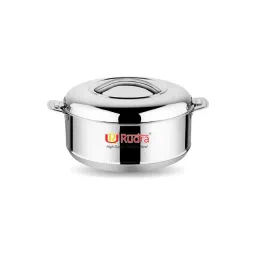 Rudra Silver Stainless Steel Casserole with PU Insulated & Easy to carry (500 ml)-picture-23
