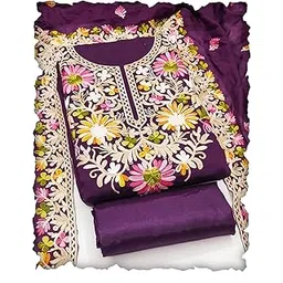 rudraa fab Embroidered Modal Silk Unstitched Salwar Suit Material with Santoon Bottom and Chanderi Silk Dupatta,Floral Pakistani Dress Set for Women-picture-45