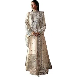 rudraprayag Georgette Fabric Embroidery Work Semi Stitched Anarkali Salwar Suit With Dupatta For Women-picture-44