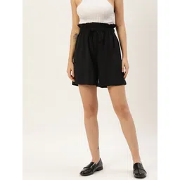 Rue Collection Women Black Solid Shorts-picture-27