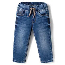 Ruff Denim Full Length Washed Jeans - Blue-picture-38