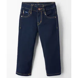 Ruff Denim Full Length Washed Jeans - Navy Blue-picture-36