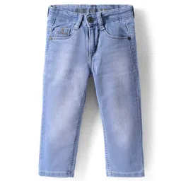 Ruff Denim Woven Full Length Washed Jeans - Light Blue-picture-14