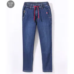 Ruff Full Length Washed Denim Jeans - Blue-picture-25