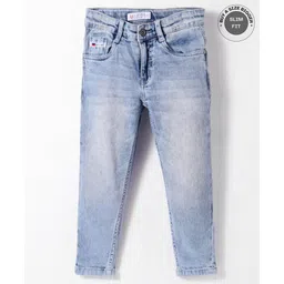 Ruff Full Length Washed Denim Jeans - Light Blue-picture-23
