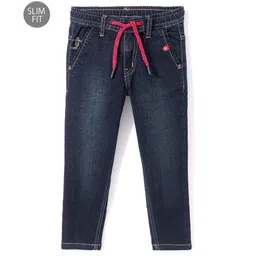 Ruff Full Length Washed Denim Jeans - Mud Blue image 1