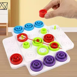 ruffo Tic Tac Montessori Ring Stacking Toy for Toddlers Educational Board Games-picture-12