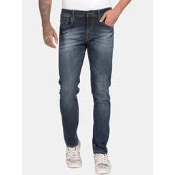RUG WOODS Men Blue Heavy Fade  Stretchable Regular Fit Jeans-picture-25