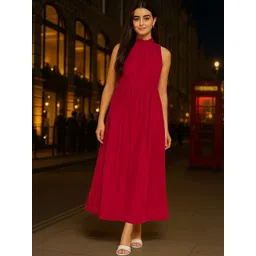 Ruhaans Velvet A-Line Midi Dress-picture-37