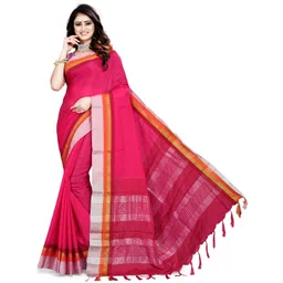 Ruhabs Striped Saree With Blouse-picture-33